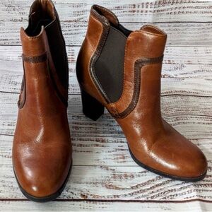 Naturalizer Brown Leather Heeled Boots